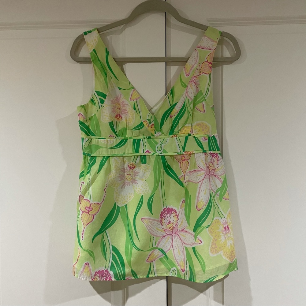 Lilly Pulitzer Sleeveless Silk/Cotton Top size 4